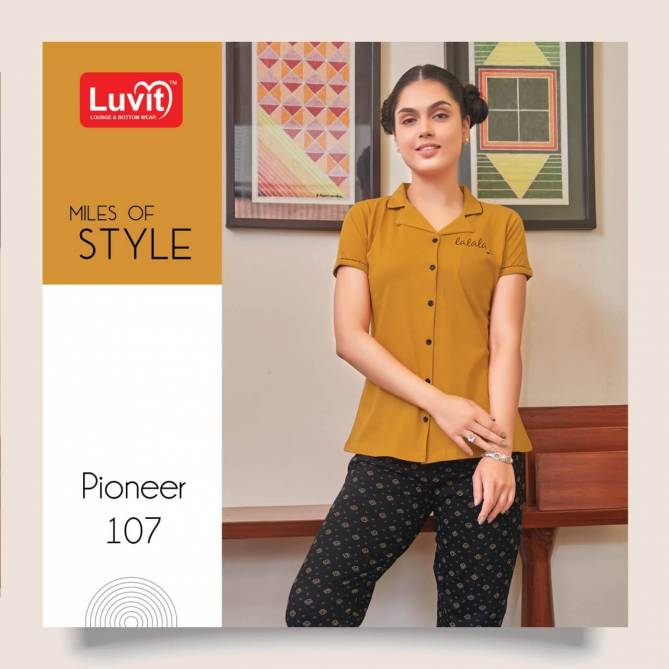 Luvit Pioneer Night Wear New Designer Latest Fancy Printed Night Suits Collection